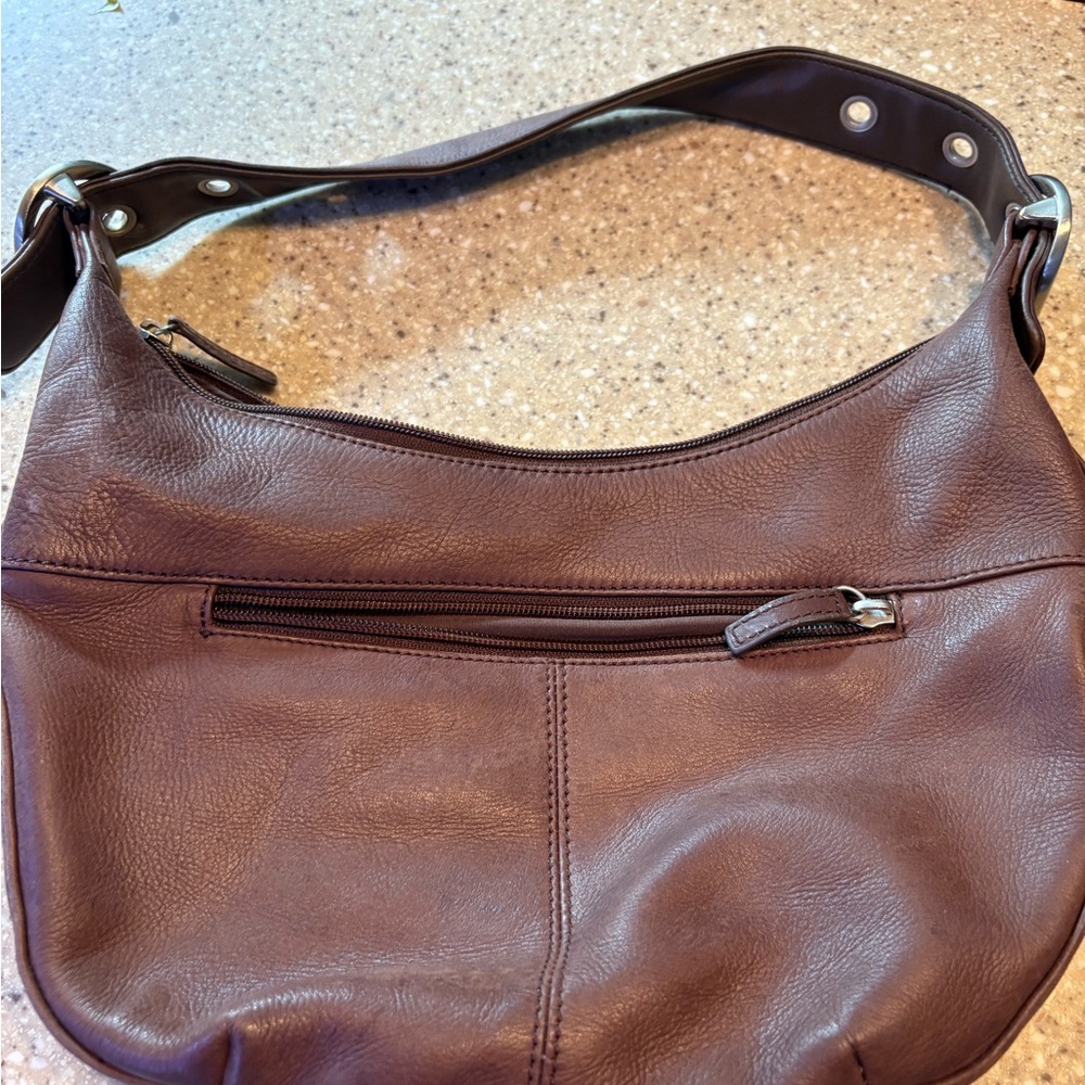 Classic Brown Leather Shoulder Bag Super Soft Great American Leather Works
